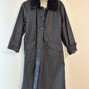 Rare Alexa Chung x Barbour Women's Navy Trench Coat - NWOT